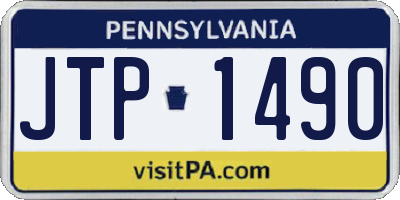 PA license plate JTP1490