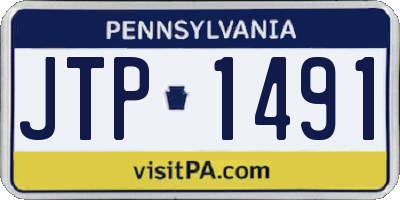 PA license plate JTP1491