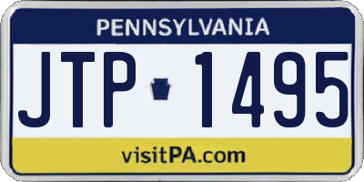 PA license plate JTP1495