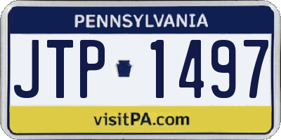 PA license plate JTP1497