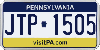 PA license plate JTP1505