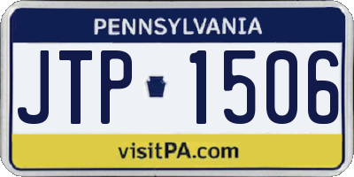 PA license plate JTP1506
