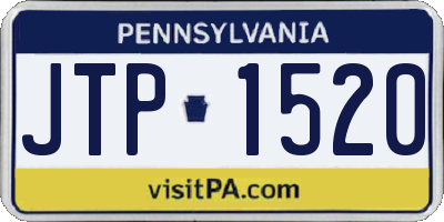 PA license plate JTP1520