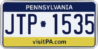 PA license plate JTP1535