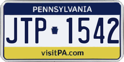 PA license plate JTP1542