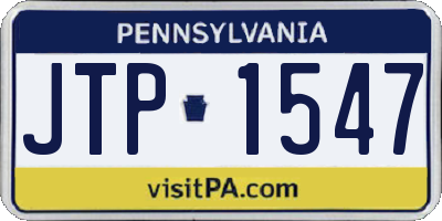 PA license plate JTP1547