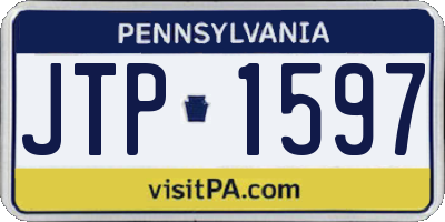 PA license plate JTP1597