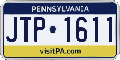PA license plate JTP1611