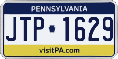 PA license plate JTP1629