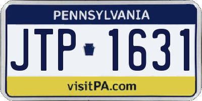 PA license plate JTP1631