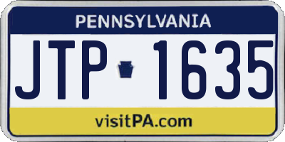 PA license plate JTP1635