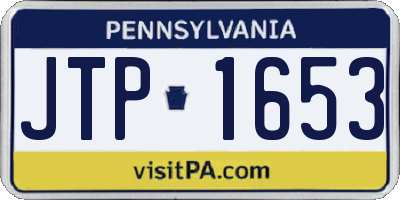PA license plate JTP1653