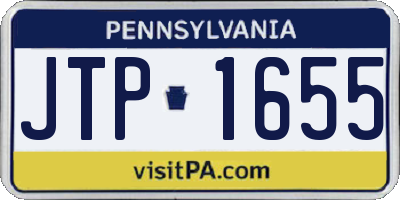 PA license plate JTP1655