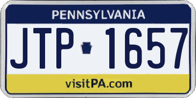 PA license plate JTP1657