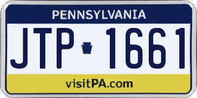 PA license plate JTP1661