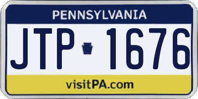 PA license plate JTP1676