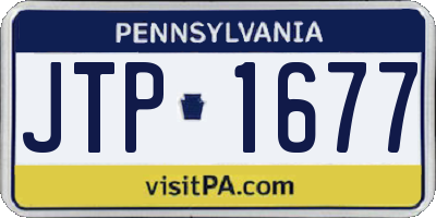PA license plate JTP1677