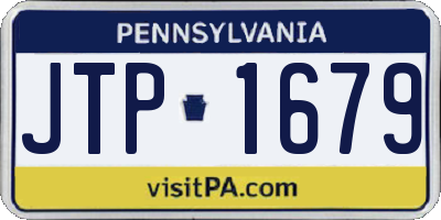 PA license plate JTP1679