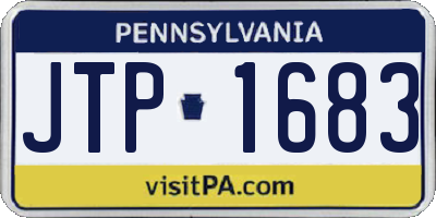 PA license plate JTP1683