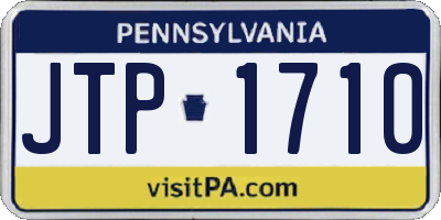 PA license plate JTP1710