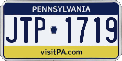 PA license plate JTP1719