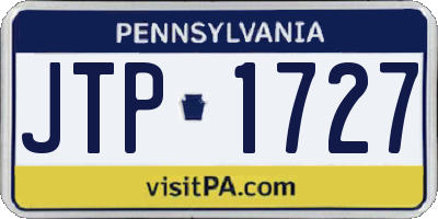 PA license plate JTP1727