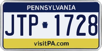 PA license plate JTP1728