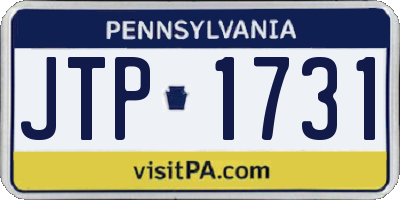 PA license plate JTP1731