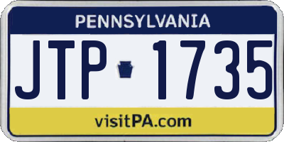 PA license plate JTP1735