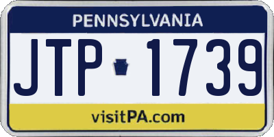 PA license plate JTP1739