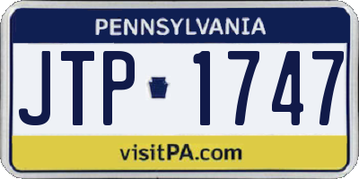 PA license plate JTP1747