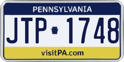 PA license plate JTP1748