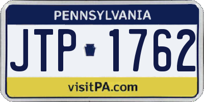 PA license plate JTP1762