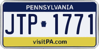 PA license plate JTP1771