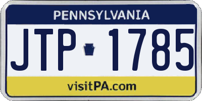 PA license plate JTP1785