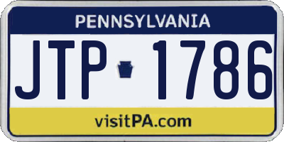PA license plate JTP1786