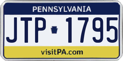 PA license plate JTP1795