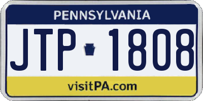 PA license plate JTP1808
