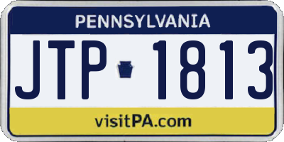 PA license plate JTP1813