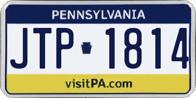 PA license plate JTP1814