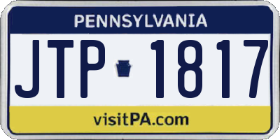PA license plate JTP1817