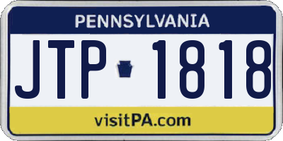 PA license plate JTP1818