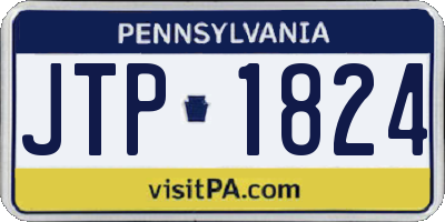 PA license plate JTP1824