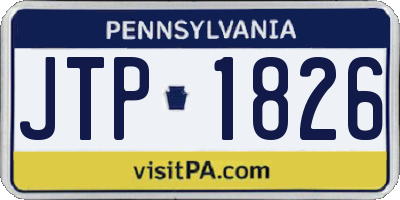 PA license plate JTP1826