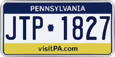 PA license plate JTP1827