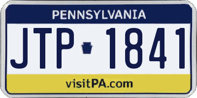 PA license plate JTP1841