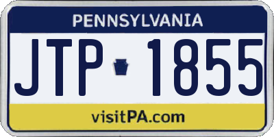 PA license plate JTP1855