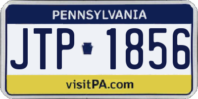 PA license plate JTP1856