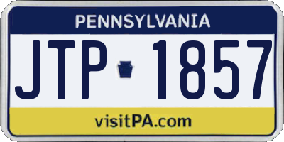 PA license plate JTP1857