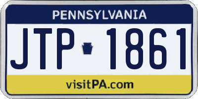 PA license plate JTP1861